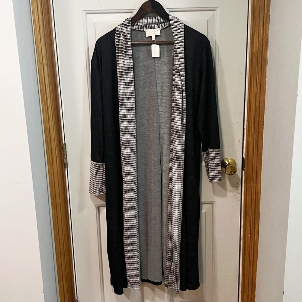 Sugarfox Long Duster Cardigan‎ Womens Medium Open Front Flowing Lightweight  NWT